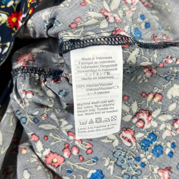 J. Crew Ruffle Front Mini Faux Wrap Dress Tapestry Floral Print Size 4 - Picture 2 of 6